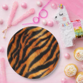 Assiettes En Carton Tigre noir orange (Fête)