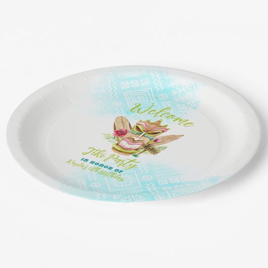 Assiettes En Carton Tiki (Angle)