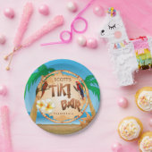 Assiettes En Carton Tiki Bar - Personnalisé (Fête)
