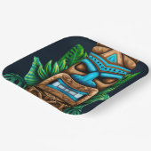 Assiettes En Carton Tiki Luau (Angulaire)