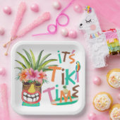 Assiettes En Carton Tiki Luau | Plage tropicale (Fête)
