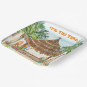 Assiettes En Carton Tiki Luau | Surf Tropical Beach Island (Angulaire)