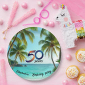 Assiettes En Carton tiki luau tropical beach partyPaper Plate (Fête)