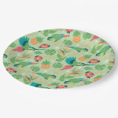 Assiettes En Carton Tiki Parrot Paper Plates (Angle)