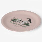 Assiettes En Carton Til Death Jour de la Saint Patrick gothique Crâne  (Angle)