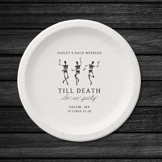Assiettes En Carton Till Death Do Us Party Bachelorette Week-end