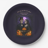 Assiettes En Carton Till Death Do Us Sugar Skull Skeletons Wedding (Devant)