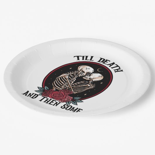 Assiettes En Carton 'Till Death Papier Plaques (Angle)