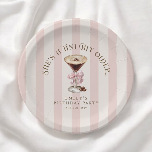 Assiettes En Carton Tini Bit Ancien Espresso Martini fête d'anniversai