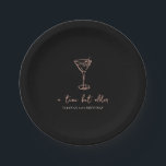 Assiettes En Carton Tini Bit Ancienne fête d'anniversaire personnalisé<br><div class="desc">Servez-vous avec style avec ces assiettes personnalisées en papier avec un design minimaliste en martini dessiné à la main. Conçues pour correspondre à un thème de fête "Tini Bit Older", ces plaques peuvent être customisées avec votre choix de texte, de couleurs et de polices. Un détail chic et fonctionnel qui...</div>