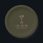Assiettes En Carton Tini Bit Ancienne fête d'anniversaire personnalisé<br><div class="desc">Servez-vous avec style avec ces assiettes personnalisées en papier avec un design minimaliste en martini dessiné à la main. Conçues pour correspondre à un thème de fête "Tini Bit Older", ces plaques peuvent être customisées avec votre choix de texte, de couleurs et de polices. Un détail chic et fonctionnel qui...</div>