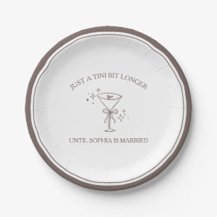 Assiettes En Carton "Tini Bit Longer" Espresso Martini Enterrement de