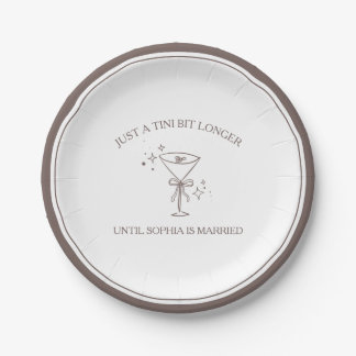Assiettes En Carton "Tini Bit Longer" Espresso Martini Enterrement de