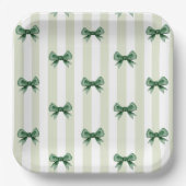 Assiettes En Carton Tini un martini Baby shower arc vert sauge (Recto)