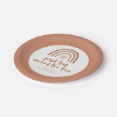 Assiettes En Carton TINLEY Boho Terracotta arc-en-ciel soleil premier  (Angle)