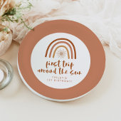 Assiettes En Carton TINLEY Boho Terracotta arc-en-ciel soleil premier 