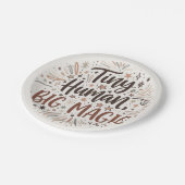 Assiettes En Carton "Tiny Human, Big Magic" Boho Starburst Quote (Angle)