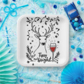 Assiettes En Carton Tipsy et Bright Deer (Fête)