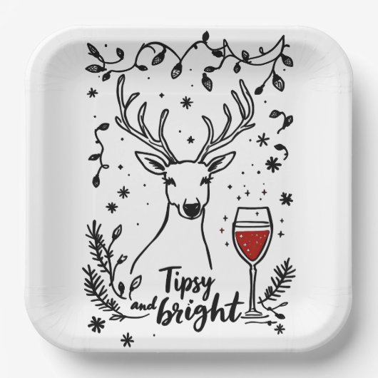 Assiettes En Carton Tipsy et Bright Deer (Recto)
