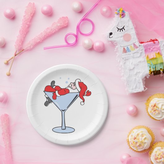 Assiettes En Carton Tipsy Père Noël (Fête)