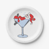 Assiettes En Carton Tipsy Père Noël (Devant)