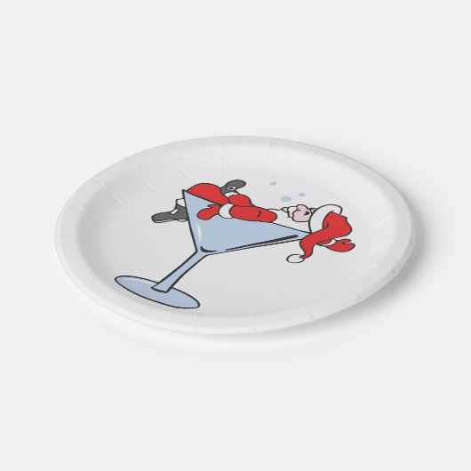 Assiettes En Carton Tipsy Père Noël (Angle)