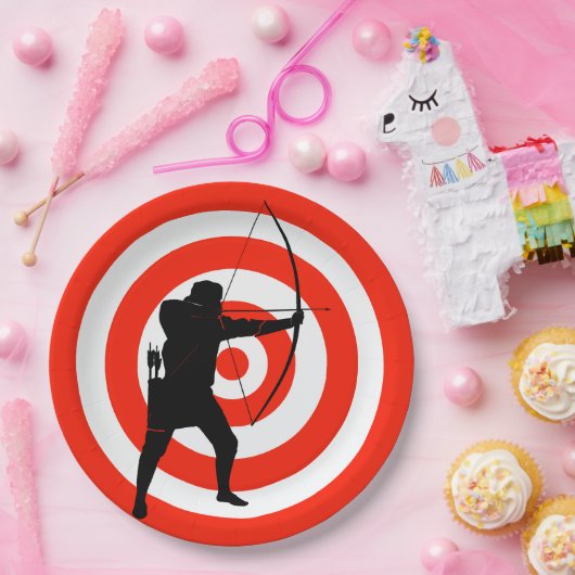 Assiettes En Carton Tir à l'arc Design Papier Plaque (Fête)