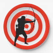 Assiettes En Carton Tir à l'arc Design Papier Plaque (Devant)