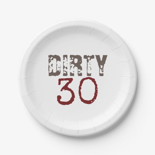 Assiettes En Carton Tirty 30 Plaques de papier d'anniversaire (Devant)