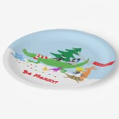 Assiettes En Carton Tis the Season Merry Paper Plates (Angle)