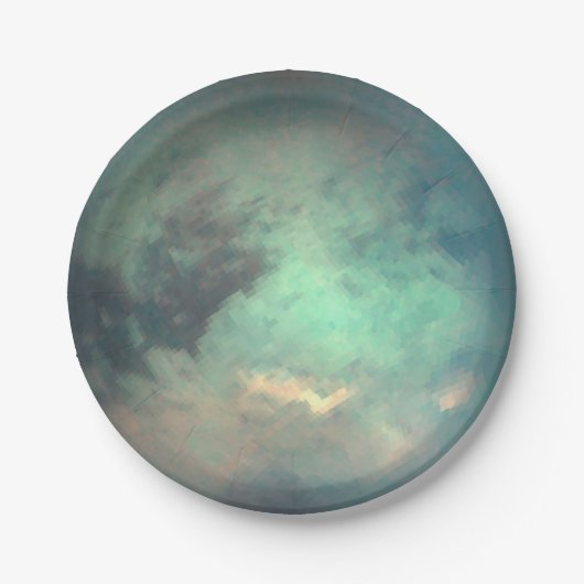 Assiettes En Carton Titan de la lune de Saturne (Devant)