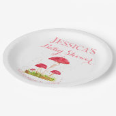 Assiettes En Carton Toadstool Champignon Aquarelle Baby shower mou (Angle)