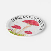 Assiettes En Carton Toadstool Champignons Forêt aquarelle Rouge Nature (Angle)