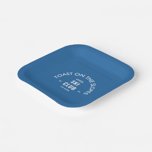 Assiettes En Carton Toast Sur Les Pistes Après Ski Club Bleu Ciel (Angulaire)