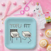 Assiettes En Carton Tofu Fit Funny Running Tofu Soy thème (Fête)