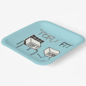 Assiettes En Carton Tofu Fit Funny Running Tofu Soy thème (Angulaire)