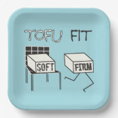 Assiettes En Carton Tofu Fit Funny Running Tofu Soy thème (Recto)