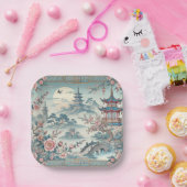 Assiettes En Carton toile bleue chinoise (Fête)