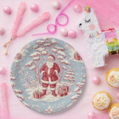 Assiettes En Carton Toile Christmas (Fête)