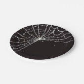 Assiettes En Carton Toile d'araignée diamant noir étincelant (Angle)