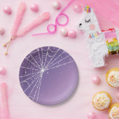 Assiettes En Carton Toile d'araignée étincelante dégradé violet diaman (Fête)