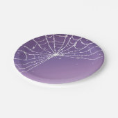 Assiettes En Carton Toile d'araignée étincelante dégradé violet diaman (Angle)