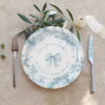 Assiettes En Carton Toile de Jouy Bonjour bêtre arc Baby shower<br><div class="desc">Toile de Jouy Bonjour bebe bow Baby shower Papier Plaques Correspondantes articles disponibles.</div>