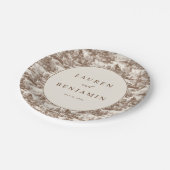 Assiettes En Carton Toile de Romance Wedding (Angle)