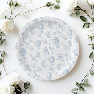 Assiettes En Carton Toile Safari Hot Air Balloons Baby shower