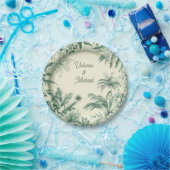 Assiettes En Carton Toile Tropical Hawaiian Island Mariage (Fête)