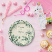 Assiettes En Carton Toile Tropical Hawaiian Island Mariage (Fête)