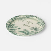 Assiettes En Carton Toile Tropical Hawaiian Island Mariage (Angle)