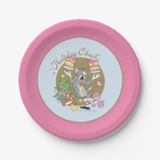 Assiettes En Carton Tom et Jerry Holiday Cheer (Devant)