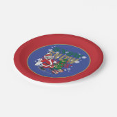 Assiettes En Carton Tom et Jerry Santas By The Tree (Angle)